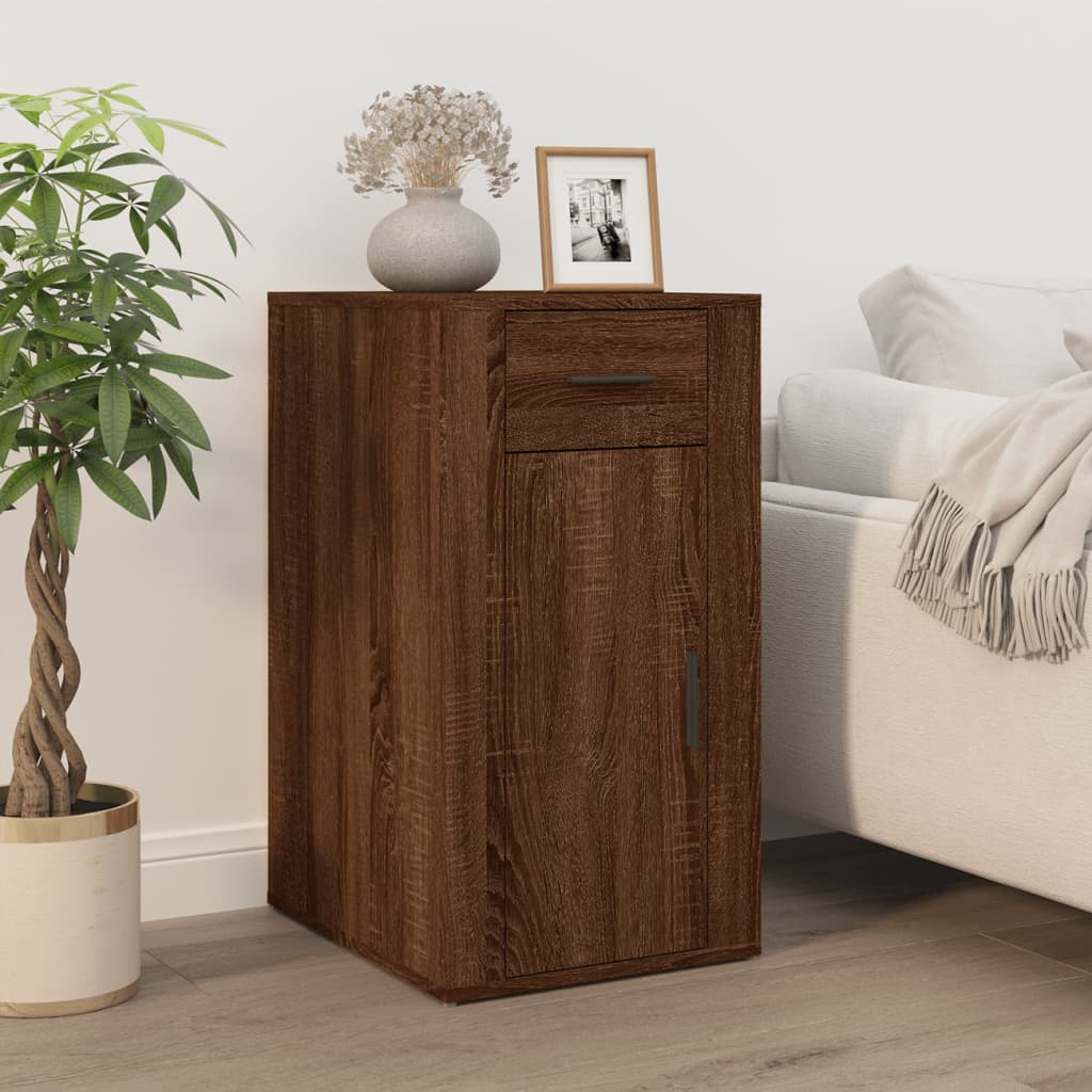 Büroschrank Braun Eichen-Optik 40x49x75 cm Holzwerkstoff